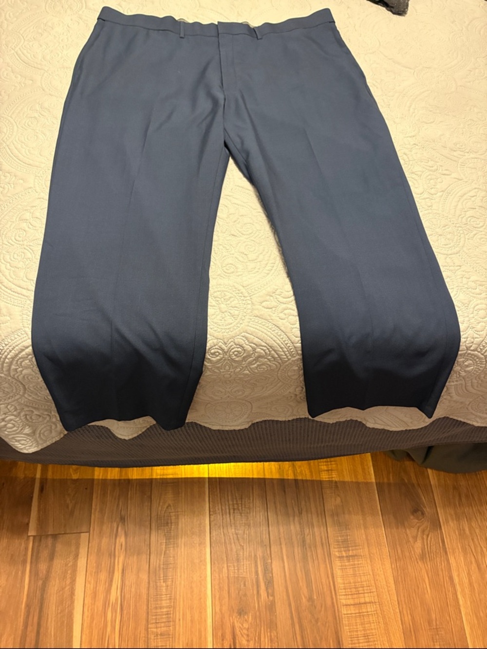 Haggar Navy Blue Men's Flat-Front Dress Pants
